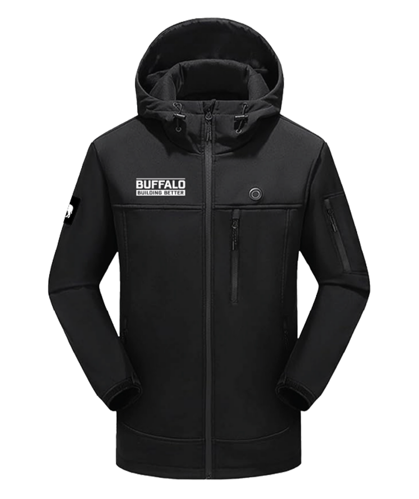 Heated Jacket with Velcro Sleeve Patch