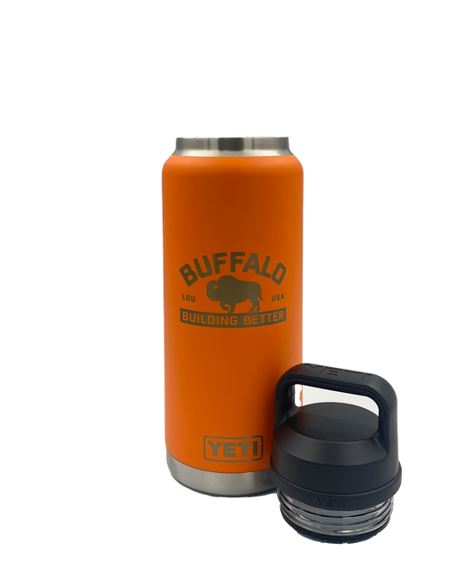 Buffalo Construction YETI 36 oz Insulated Water Bottle w/ Chug Cap