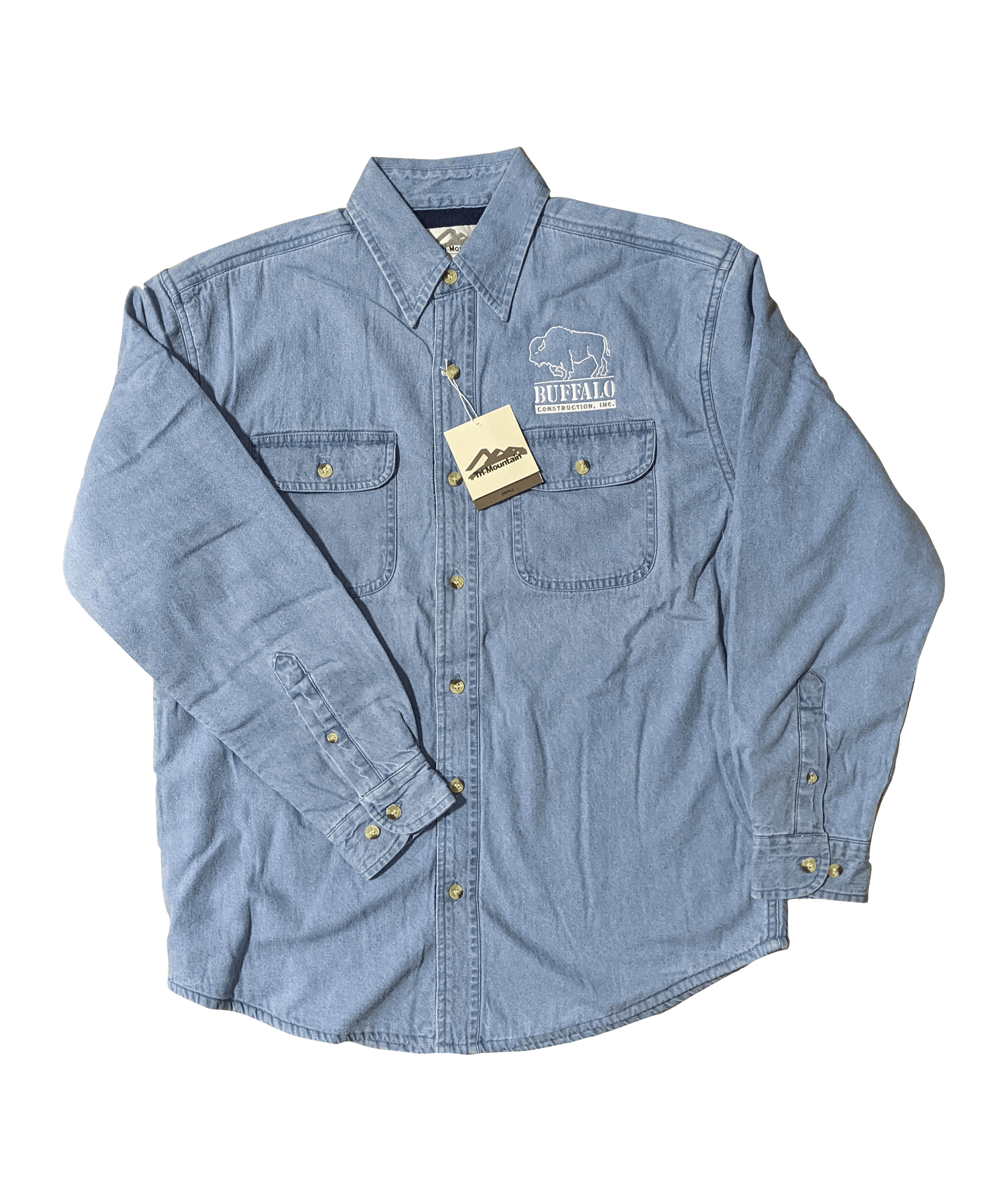 Tri Mountain Light Indigo Tahoe Denim Long Sleeve Shirt Jacket